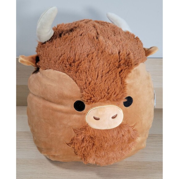Squishmallows DUNKIE The BISON 14" Plush Brown Highland Cow Stuffed Buffalo NEW - Picture 1 of 8